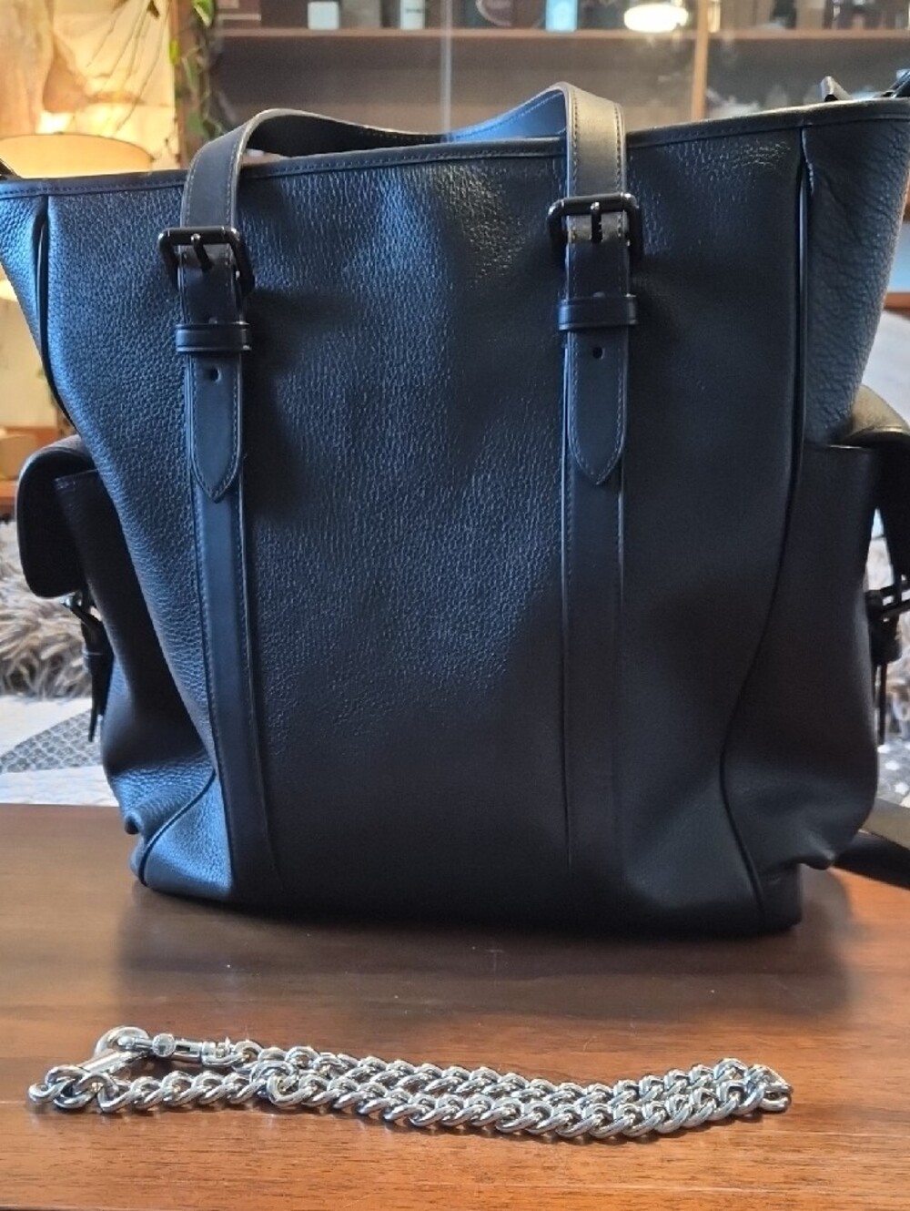 Coach Men's Pebble Leather Sprint Tote - Picture 7 of 15
